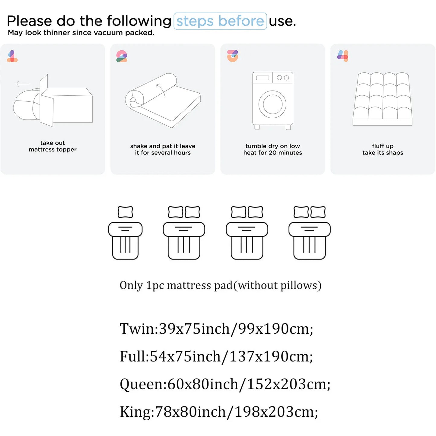 Futon  3" Thick Foldable Topper, Pillow Bed Sofa