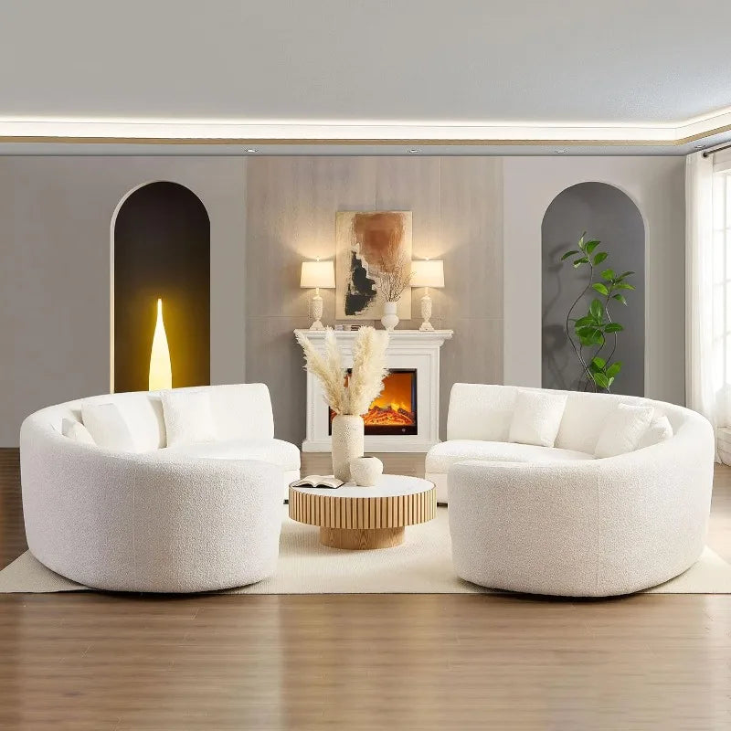 Modern Oversize Rearrangeable Curved Sectional Sofa