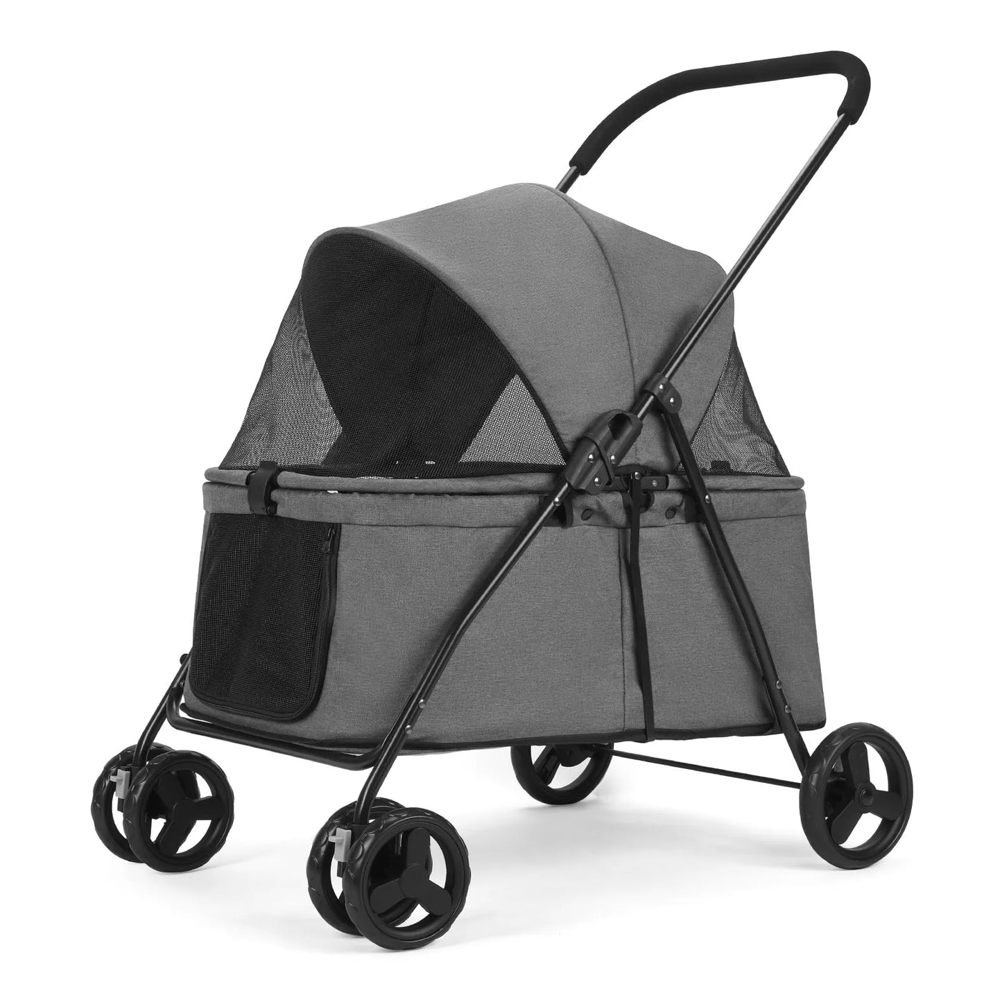 80 lbs  Puppy Stroller with Brakes for Small Medium Dog