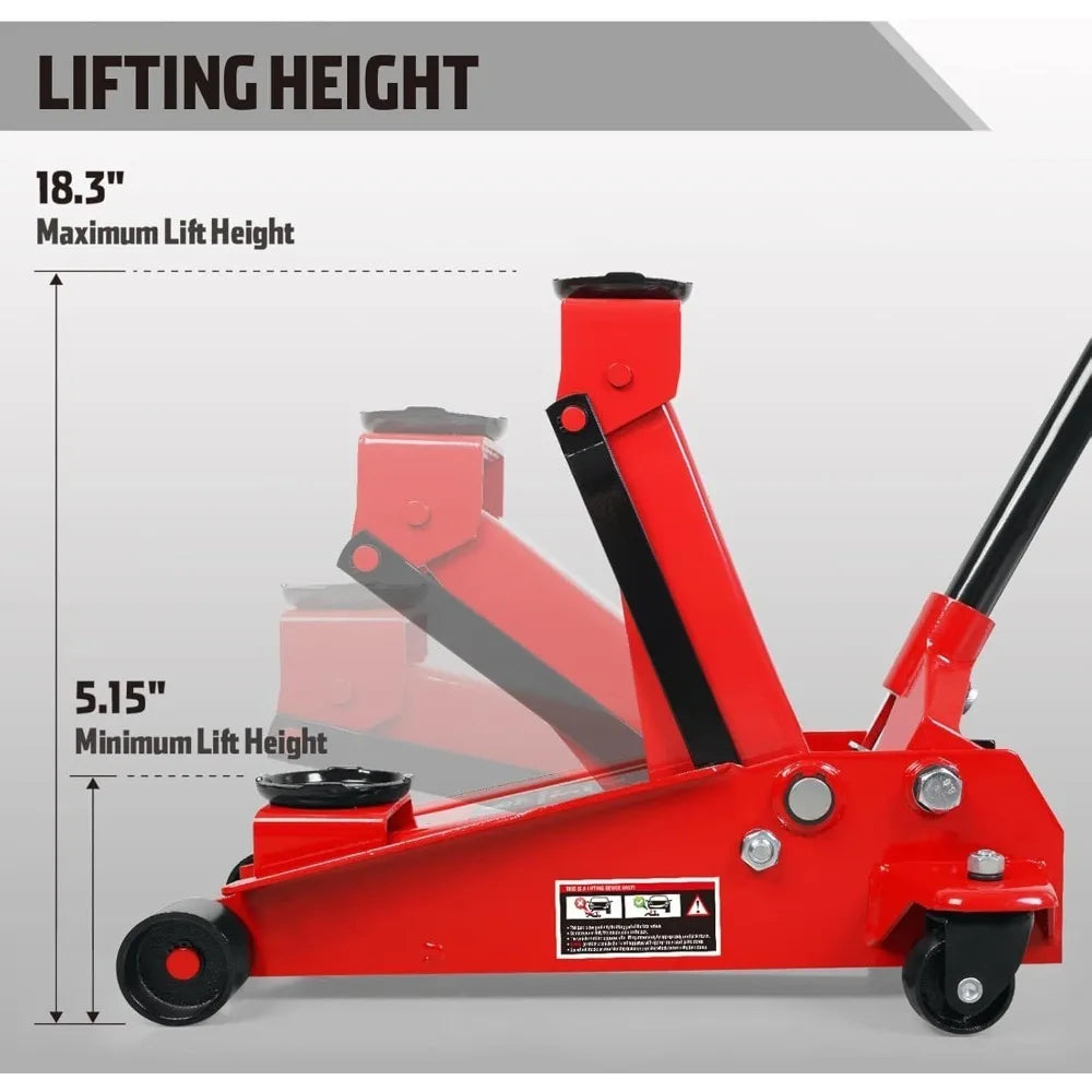 Floor Jack 3 Ton  l Heavy Duty Hydraulic Car and Stands