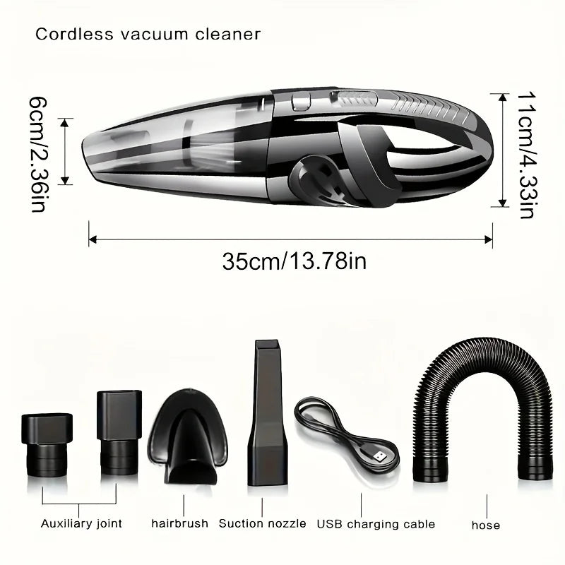 Car Wireless Vacuum Powerful  Rechargeable Quick Charge