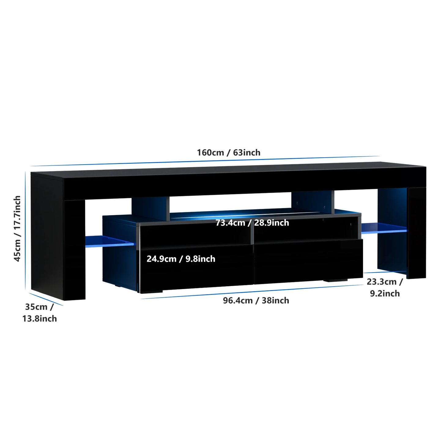 LED  Stand for 75/70/65 inch TV  with Storage Drawers
