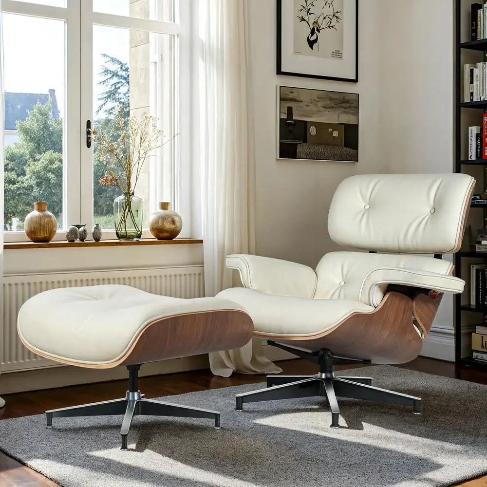 Armchair Leather Lounges  ,ottoman included Relaxing