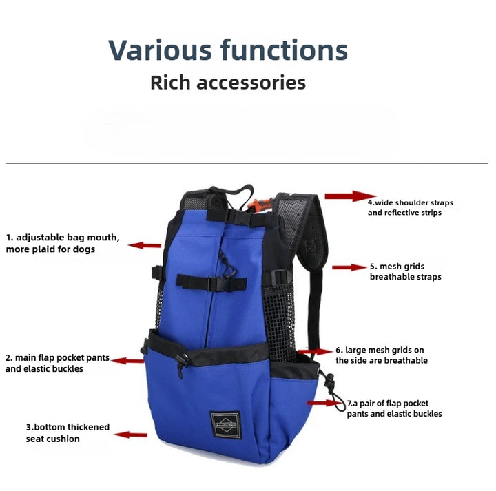 Pet Backpack Breathable Washable Shopping Backpacks Portable Durable Dog Carriers Bags Adjustable Design Pets Products