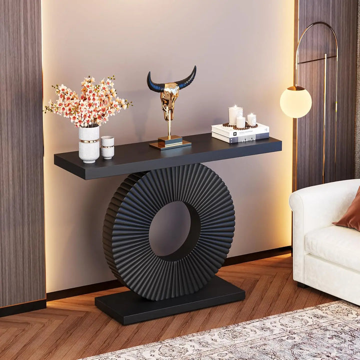 Modern Table with Wood ,Accent Table for Living Room
