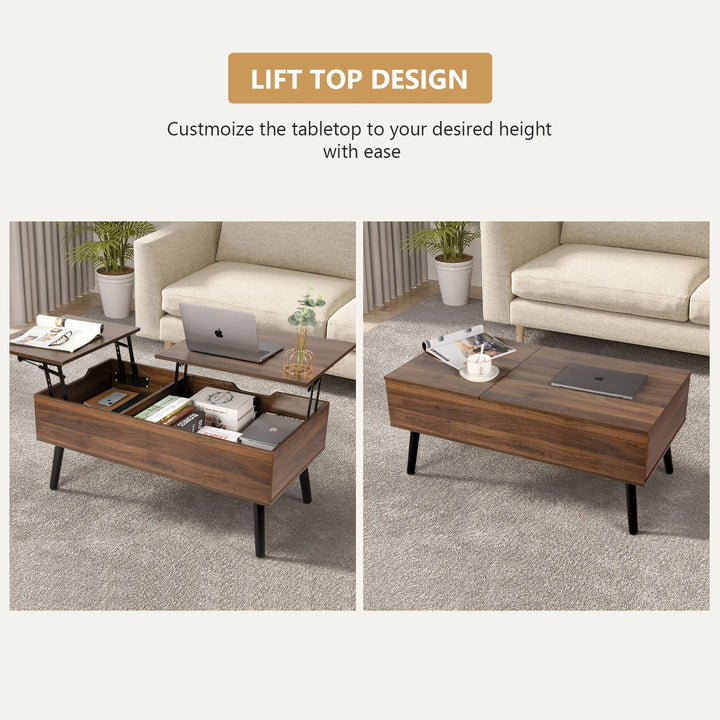 Lift Top Coffee Table with Hidden  Compartment