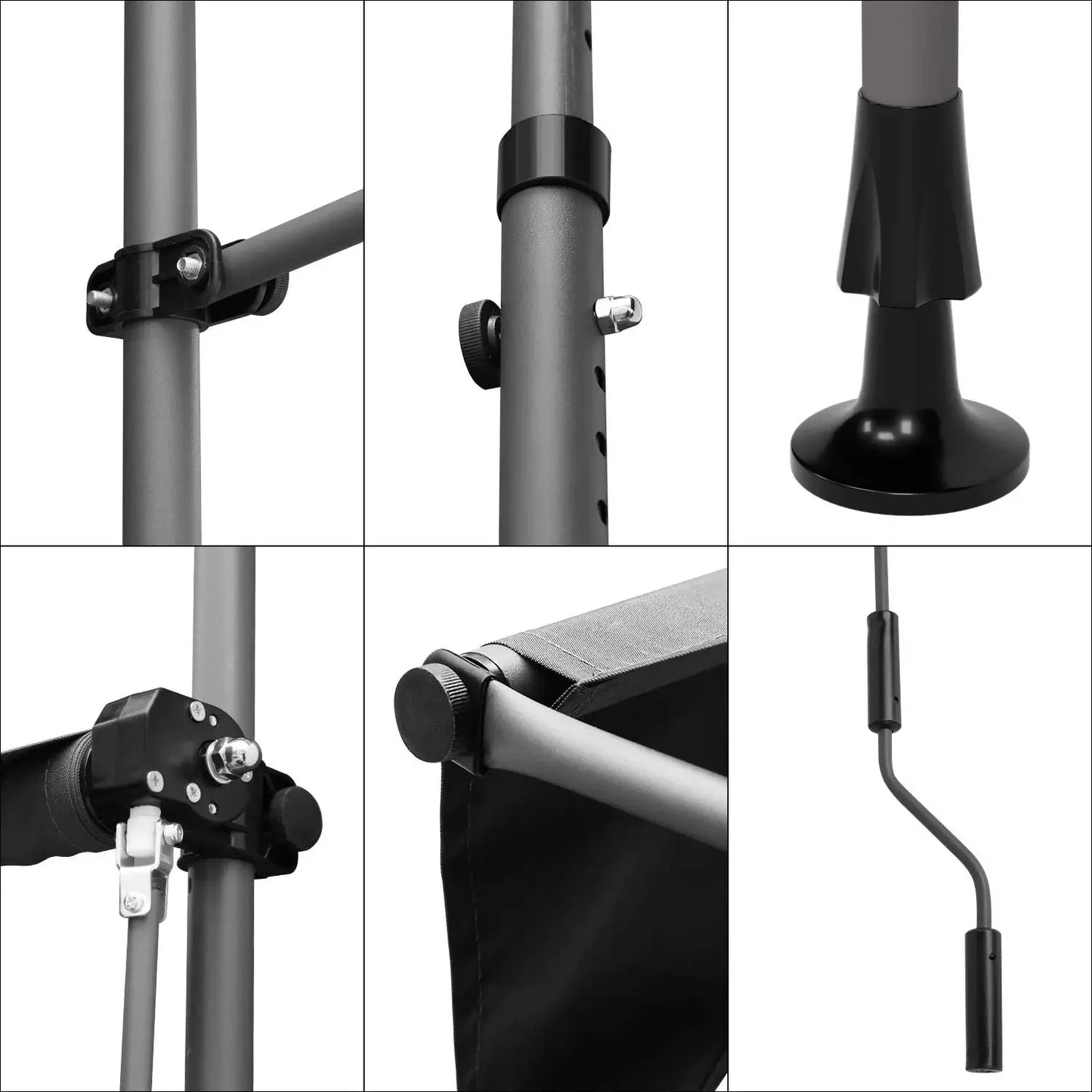 Awning Retractable UV50+ Garden Sun Protection with Hand Crank