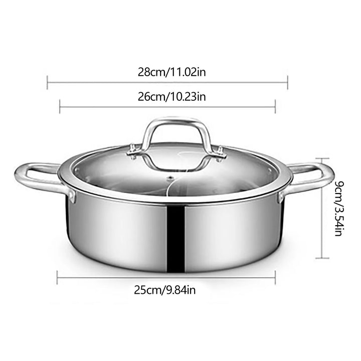 Stainless Steel Dual-Sided Hot Pot  Lid Divider