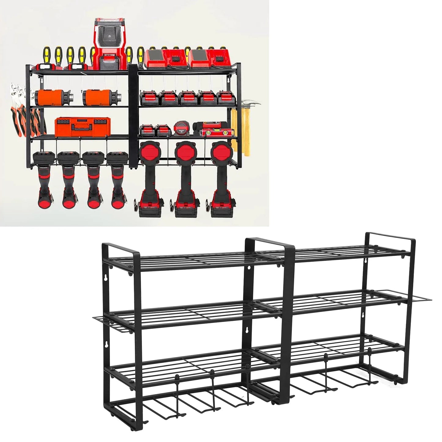Power Tool Organizer 4 Layer Garage Storage Rack