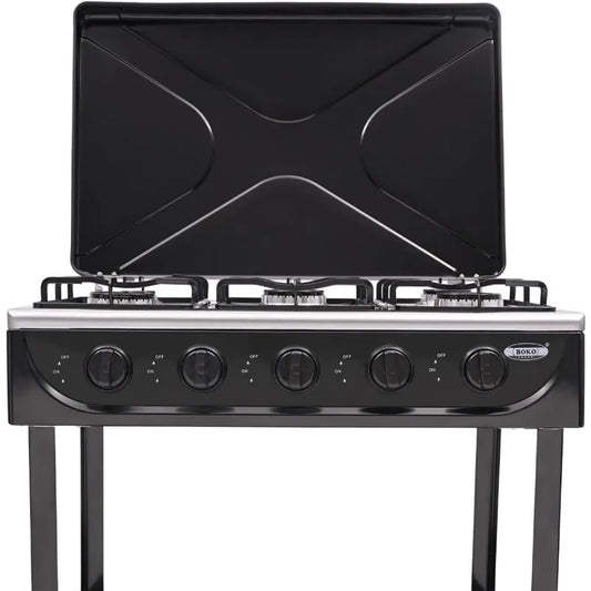 5-Burner Stove Portable  with Windshield for Outdoor Camping RV Travel