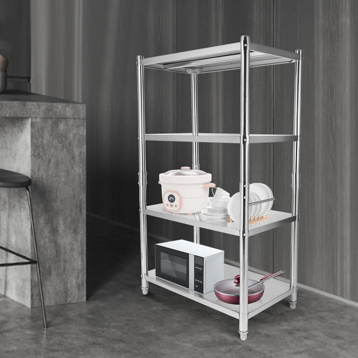 Heavy Duty Stainless Steel Shelving, 200 lbs Load Capacity