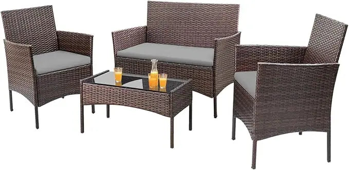 Outdoor Patio Furniture  Wicker Set, Outdoor & Indoor