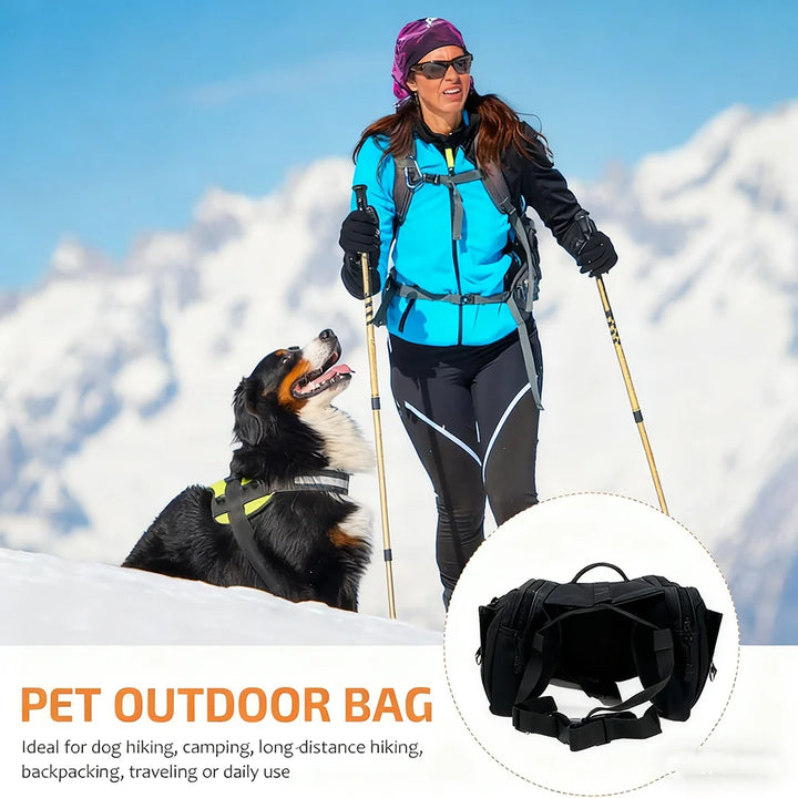 Dog Backpack for Everyday Use Saddle Bag Canvas Vest Camping Backpacks Khaki Pet