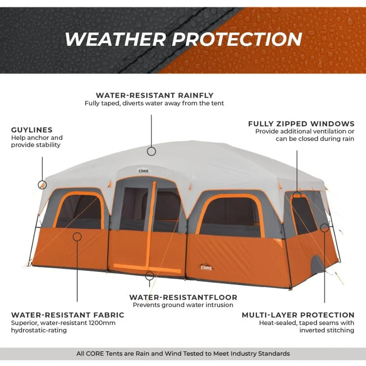 Tent for 12 Person Multi Room  Camping & Adventures