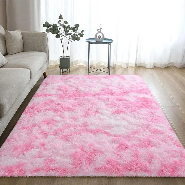 Tie Dye Velvet  Rug Fluffy Carpet For Living Room
