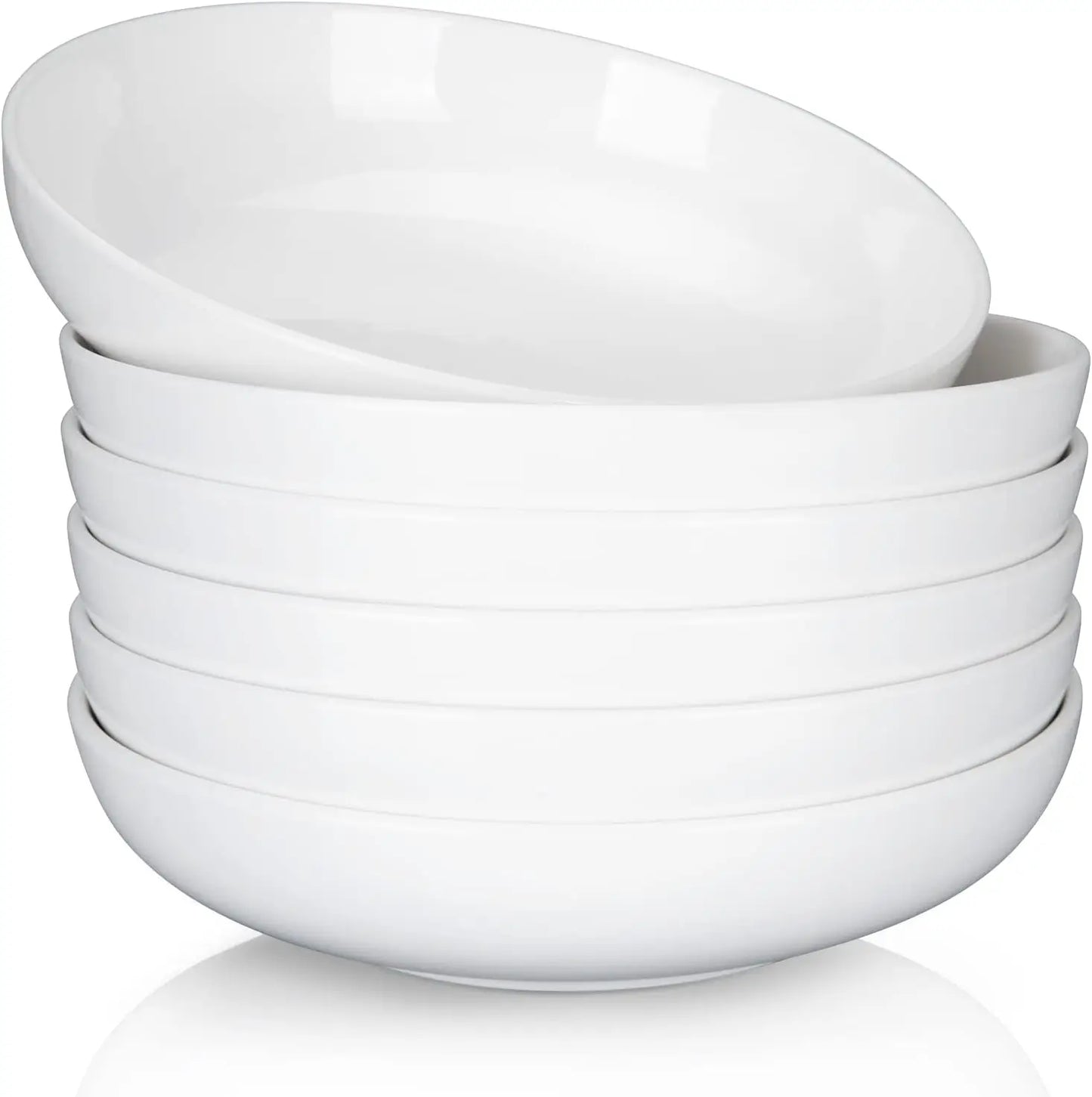 22 Ounce Porcelain Pasta Bowls Set 6 Pack