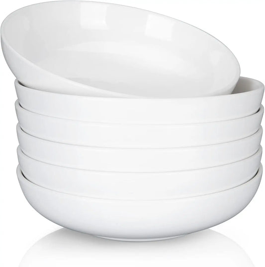 22 Ounce Porcelain Pasta Bowls Set 6 Pack