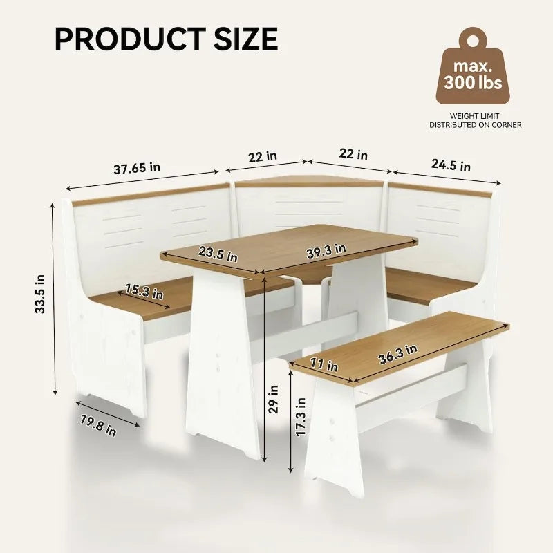 Breakfast Nook Kitchen Corner Dining Table