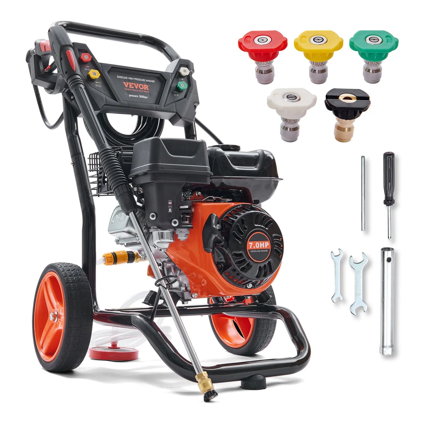 Gas Pressure Washer 3600 PSI  with Copper Spray Gun