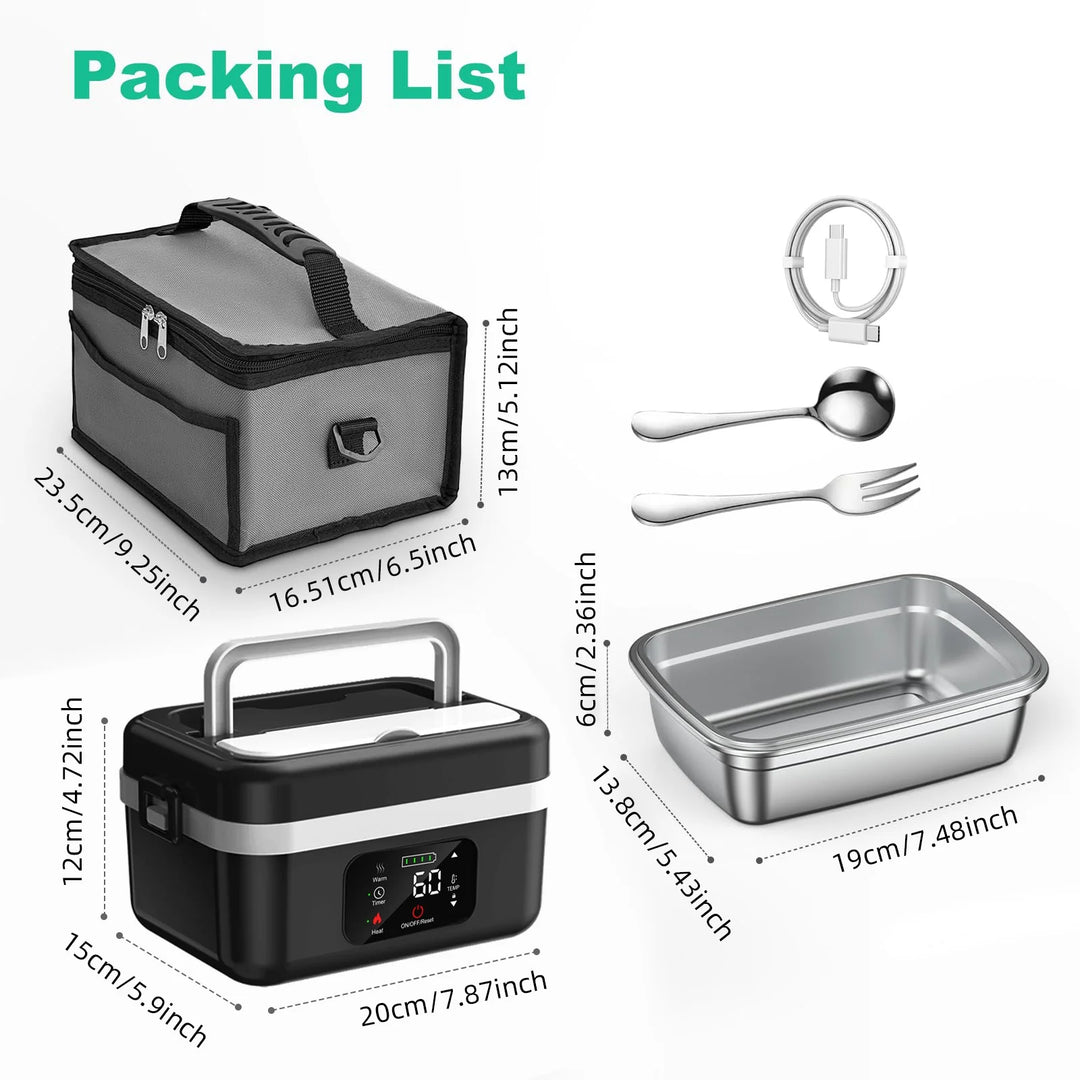 insulated  60W Heating Lunch Box Food Warmer