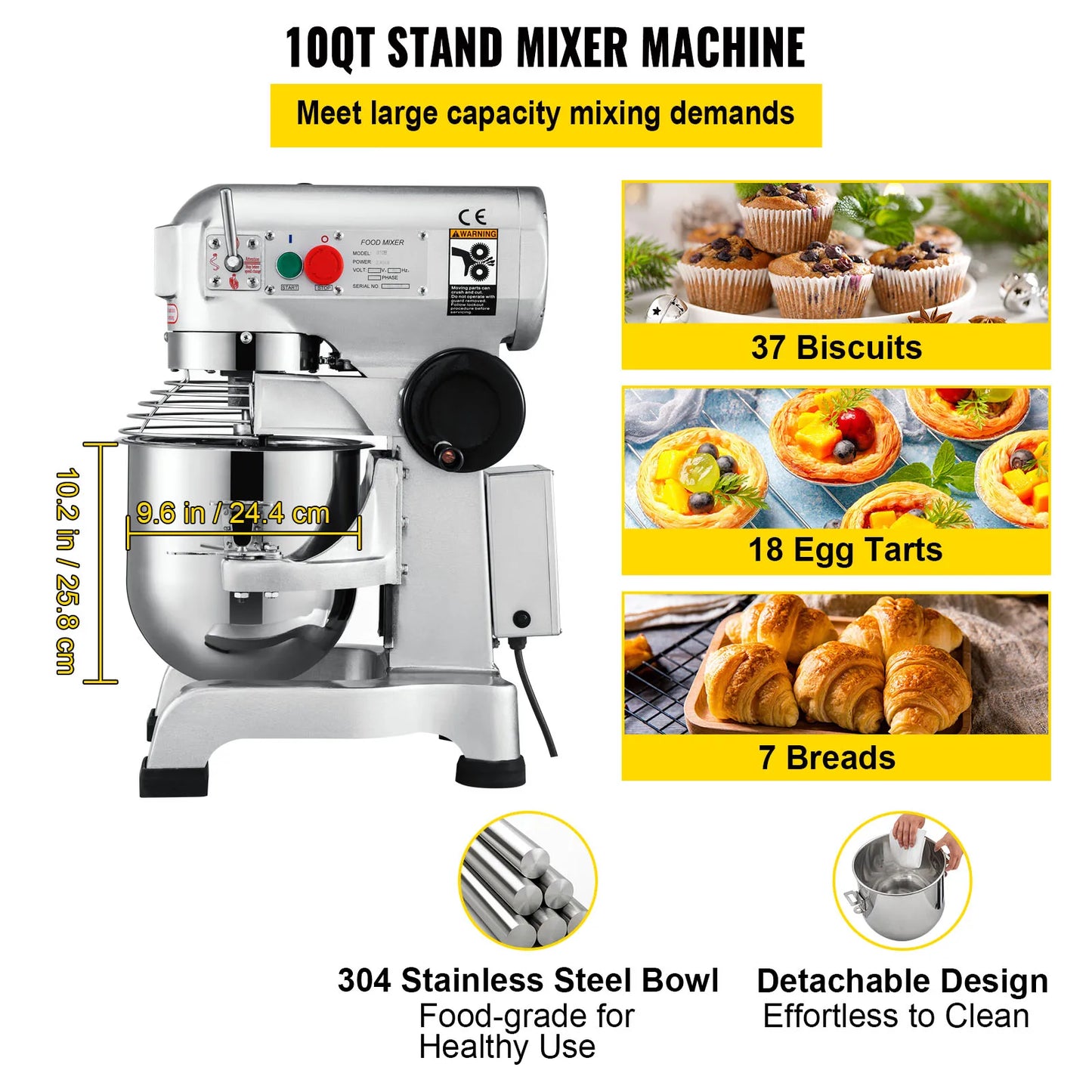 Electric Dough Machine Stainless Steel Commercial Food Stand