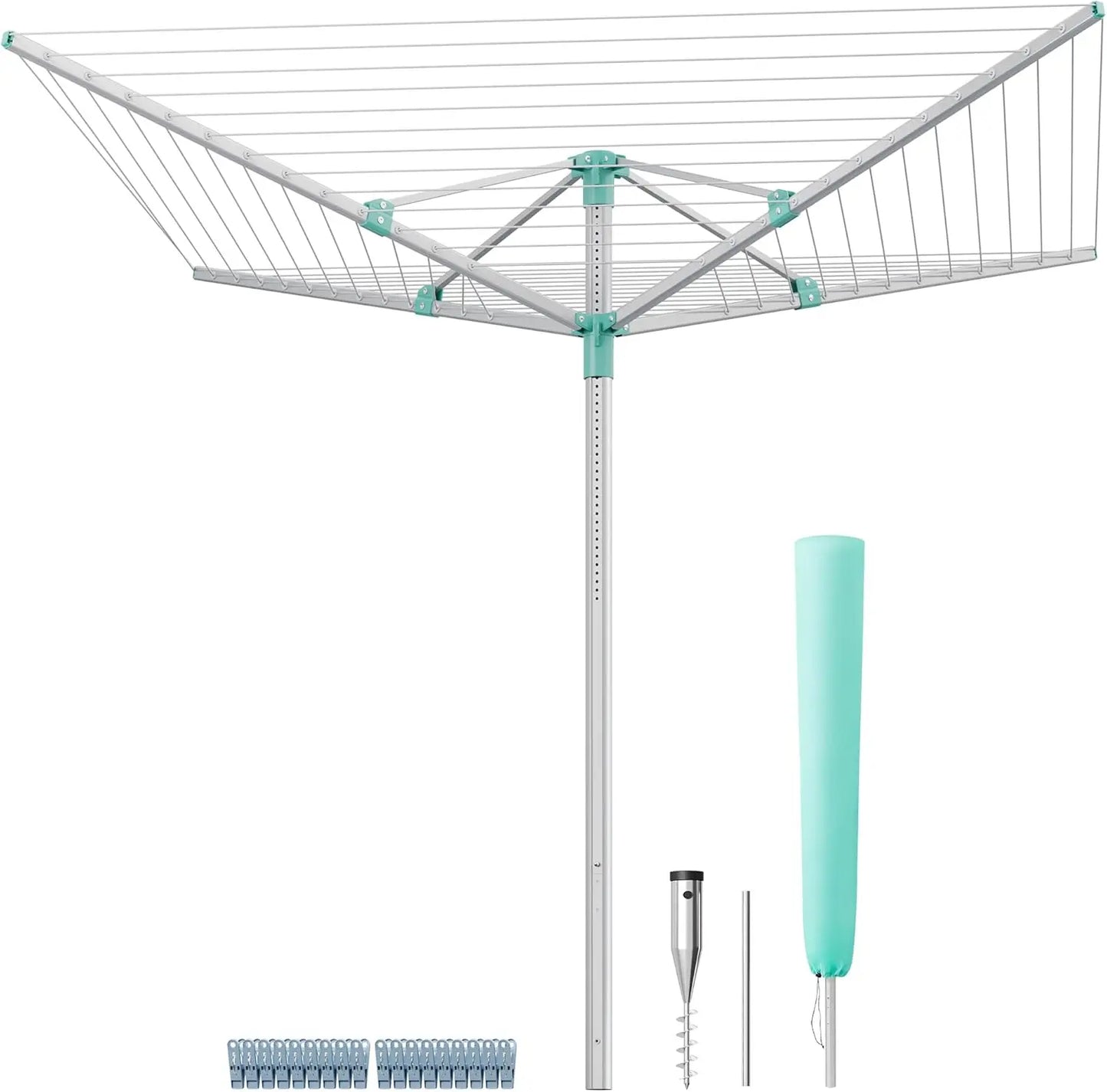 Umbrella Drying Rack Clothesline Holds 6  Loads