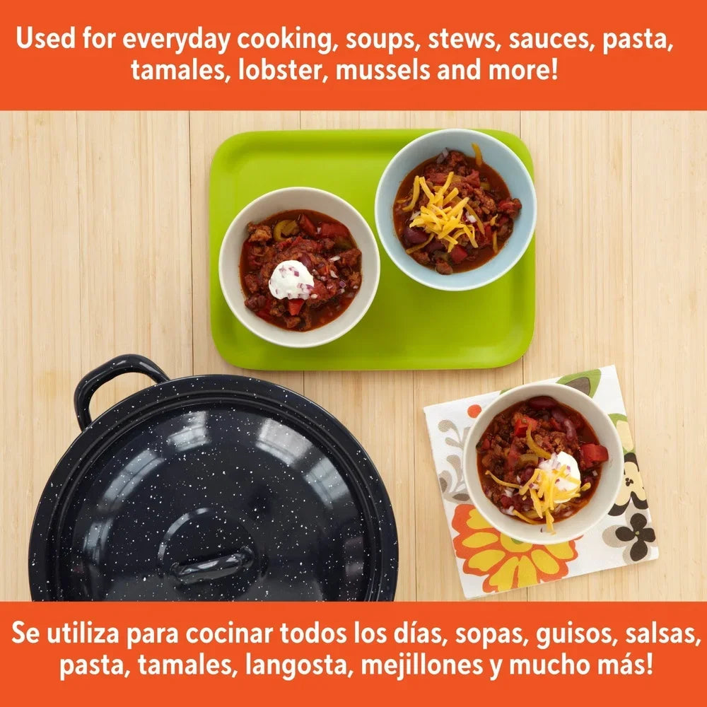Durable Steel Soup Stews Cooking Pot Efficient