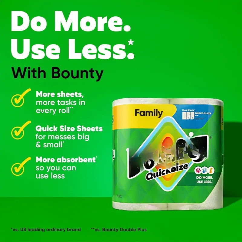 Towels , White, 16 Family Rolls