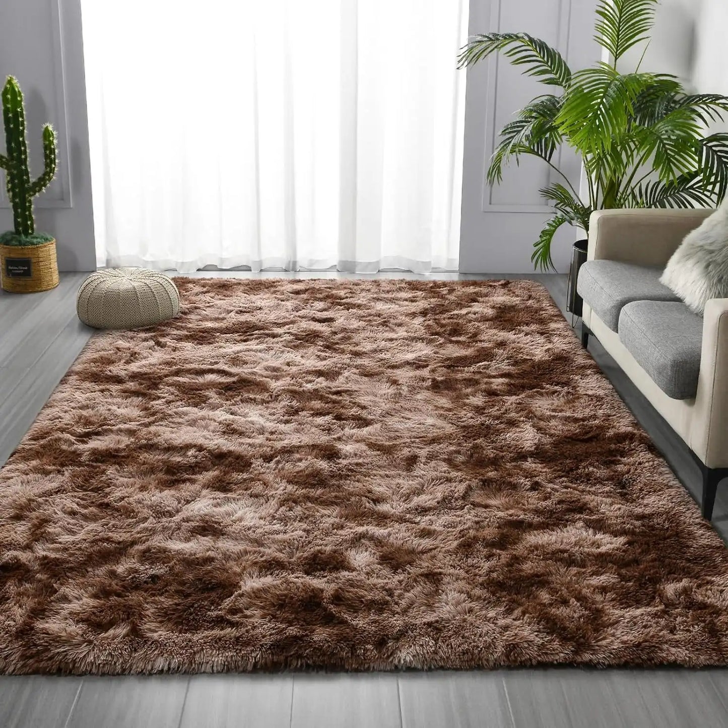 Tie Dye Velvet  Rug Fluffy Carpet For Living Room