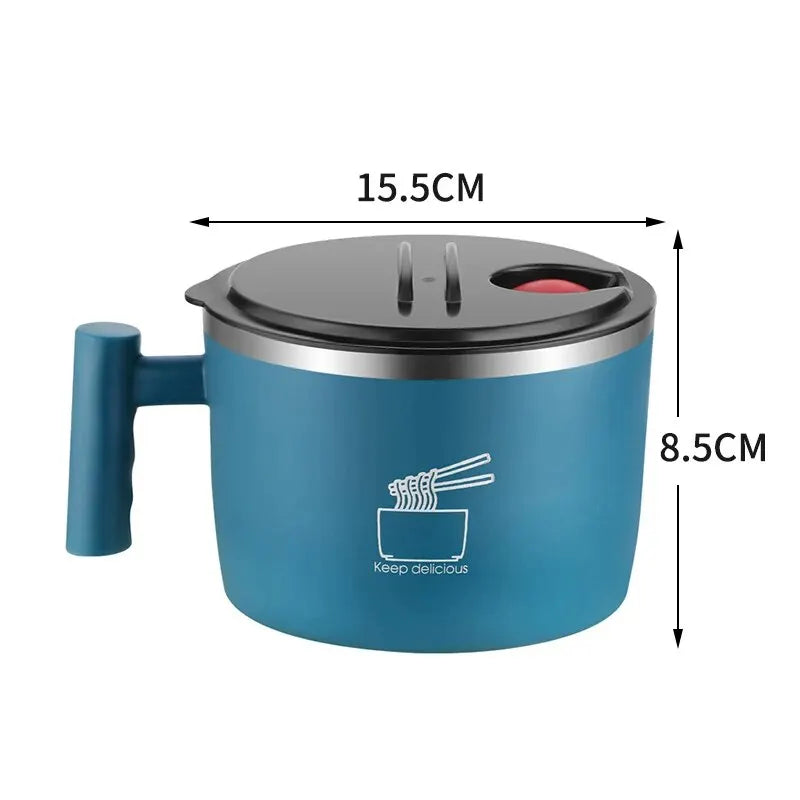 Stainless Steel Bowl W/ Lid For Instant Noodles