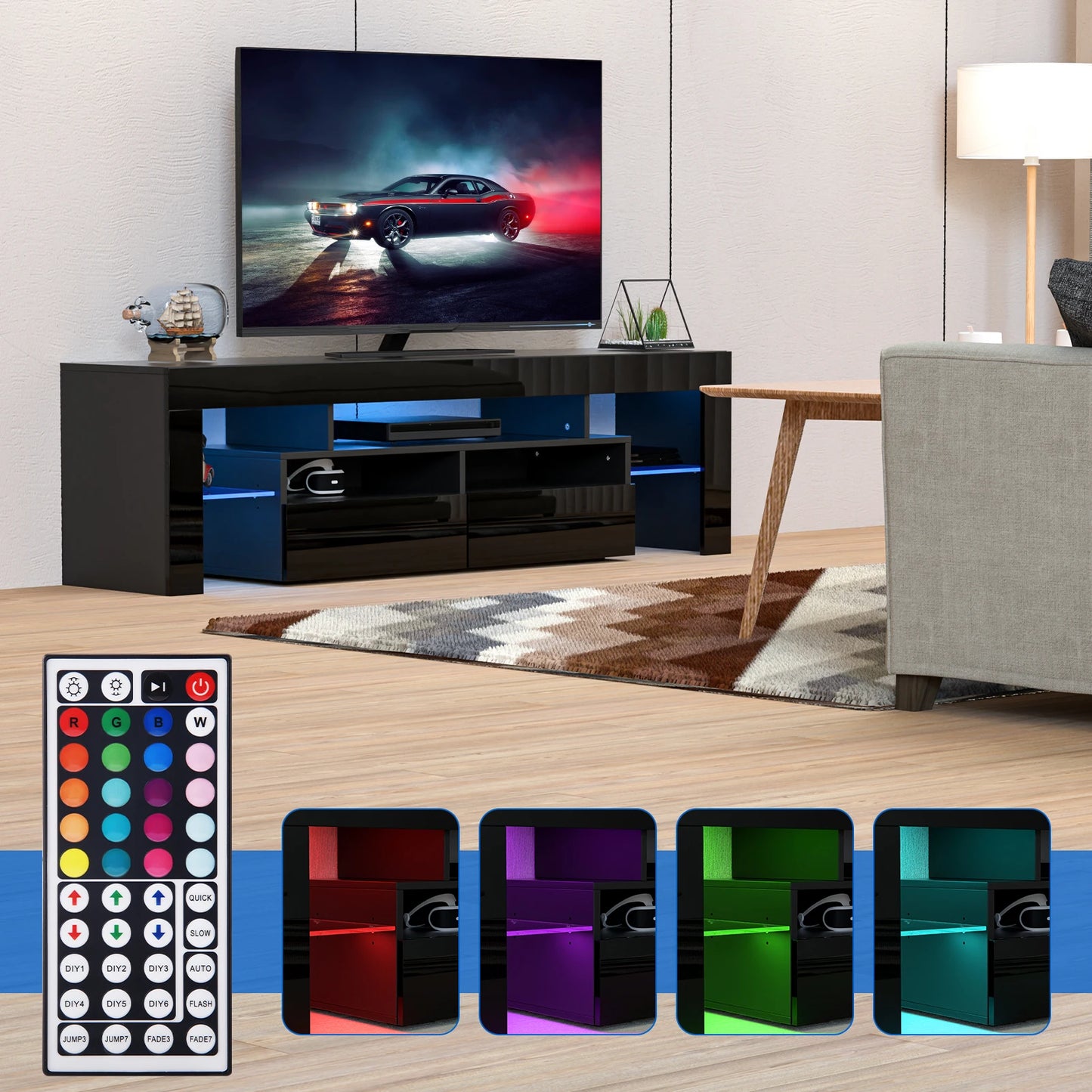 LED  Stand for 75/70/65 inch TV  with Storage Drawers