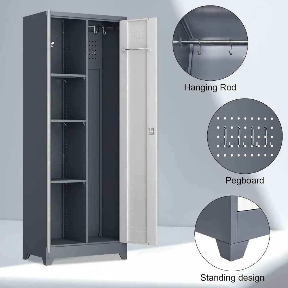 Sturdy Metal Storage Cabinet 65-Slot Organizer