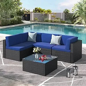 7 Piece Rattan Outdoor Wicker  Furniture Set