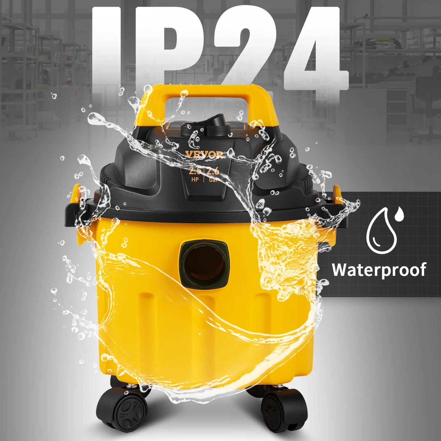 Portable Shop Vacuum with Blowing Function  Attachment Storage