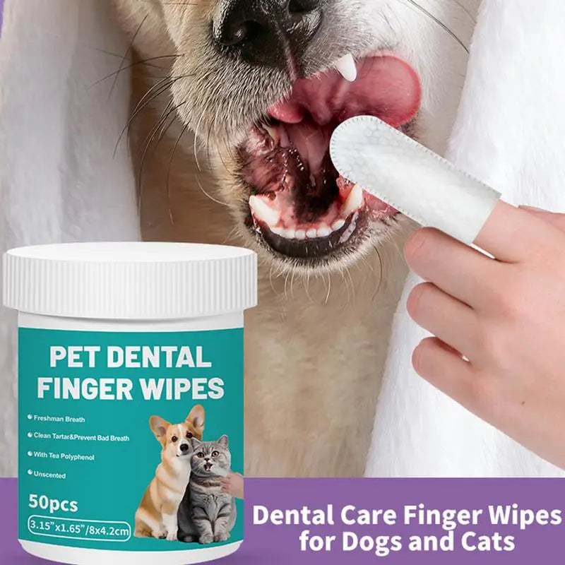Pet Teeth Cleaning Wipes For Cleaning Bad Breath
