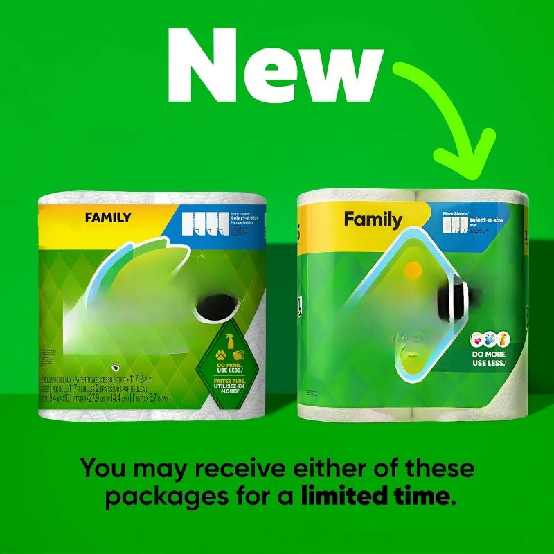 Towels , White, 16 Family Rolls