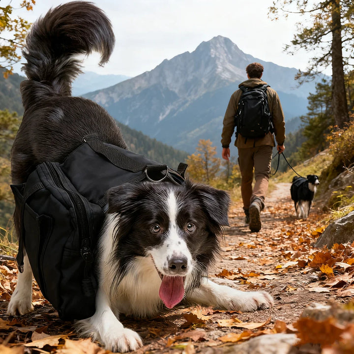 Dog Backpack for Everyday Use Saddle Bag Canvas Vest Camping Backpacks Khaki Pet