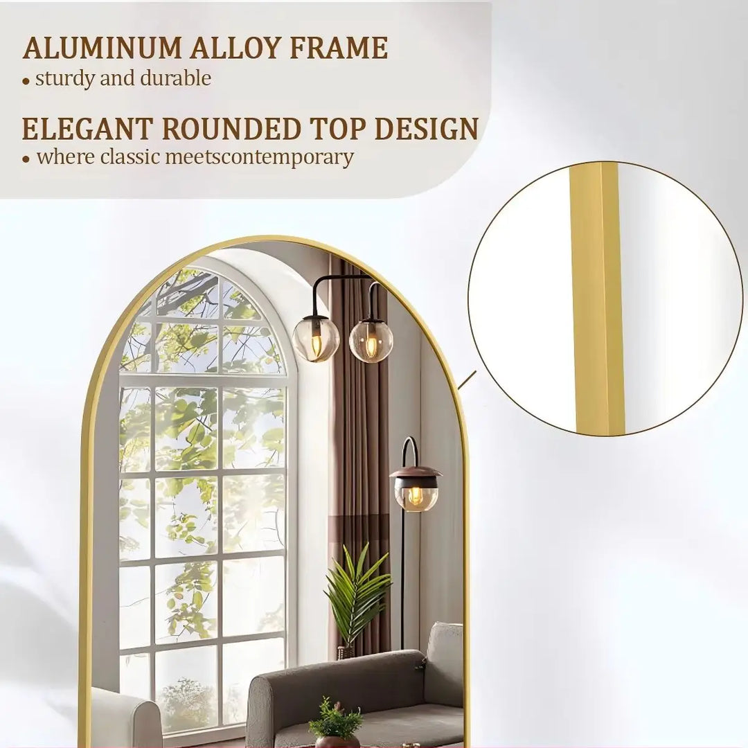 Arched , 71"x26"  Hanging or Leaning , Full Body Mirror