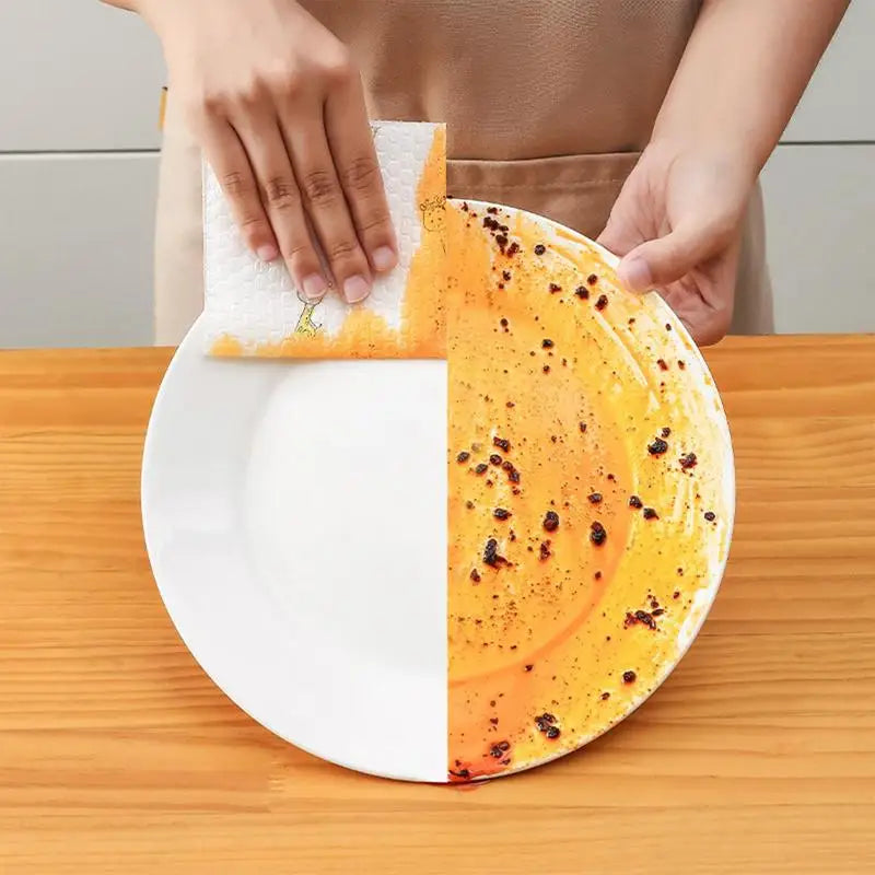 Roll Paper Towels Reusable Cleaning Towels Roll Reusable Household Cleaning Towel Kitchen Hand Towels For Home Cafe Hotel