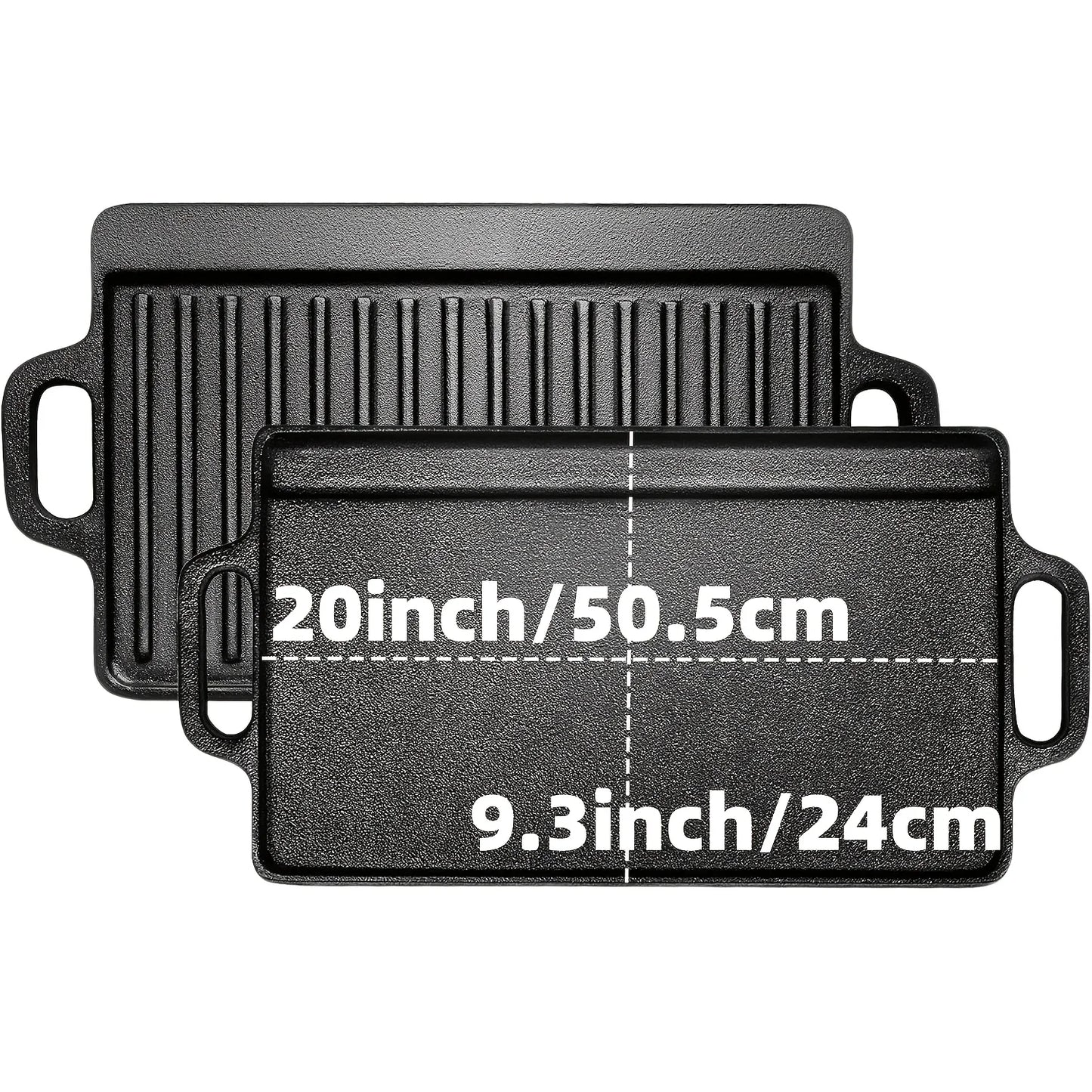 Cast Iron Skillet Set   Pre-Seasoned, Heavy-Duty