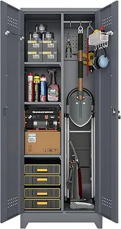 Sturdy Metal Storage Cabinet 65-Slot Organizer