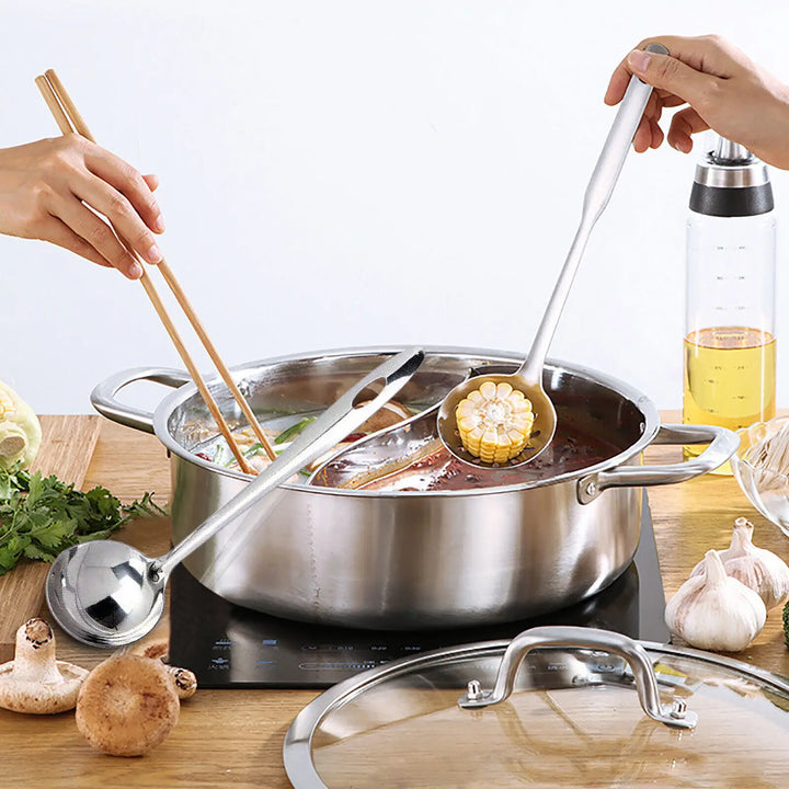 Stainless Steel Dual-Sided Hot Pot  Lid Divider