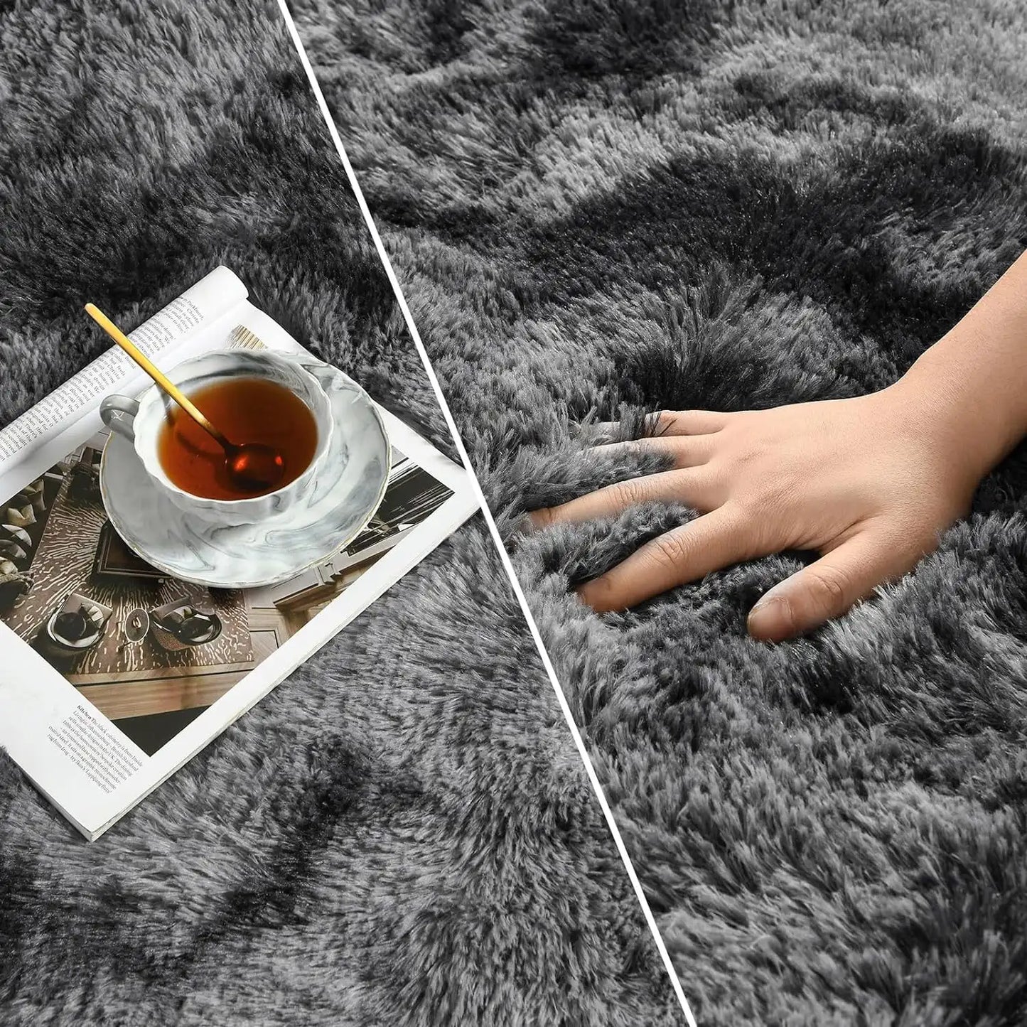 Tie Dye Velvet  Rug Fluffy Carpet For Living Room