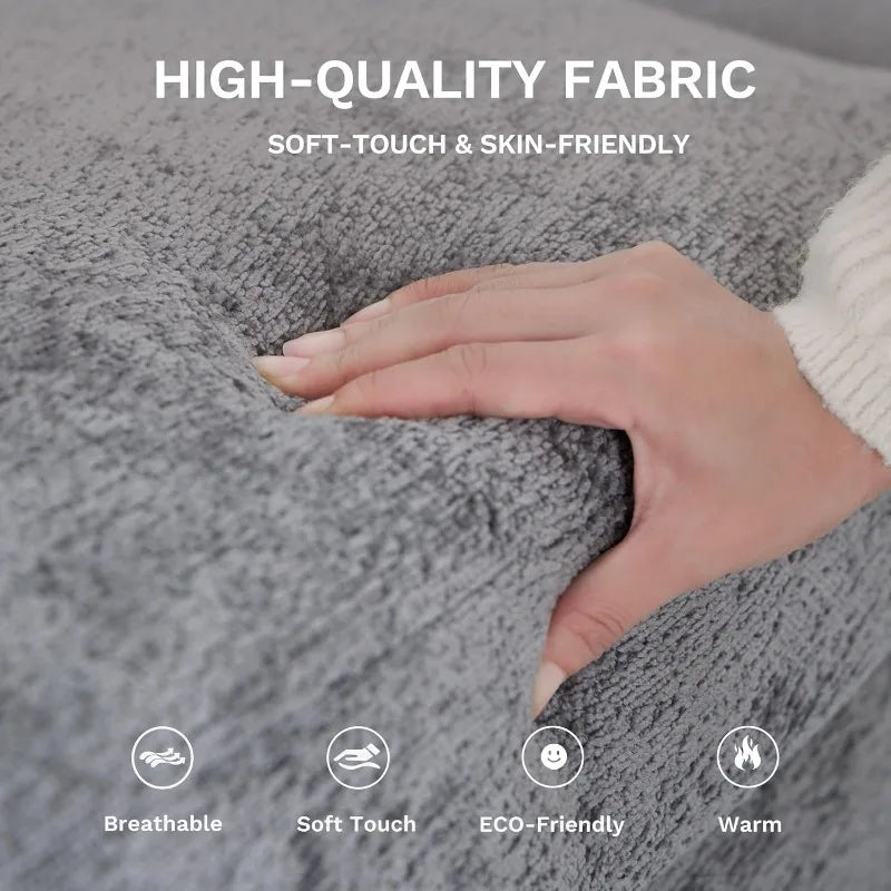 U-Shaped  Couch,  with 2 Ottomans and Foldable Side Table