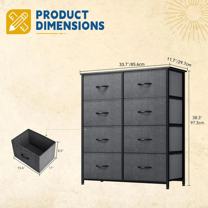 Dresser for Bedroom, Living Room, or Closet Storage