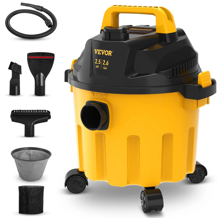 Portable Shop Vacuum with Blowing Function  Attachment Storage