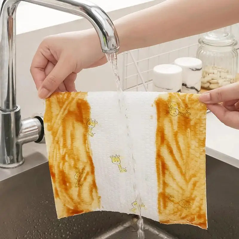 Roll Paper Towels Reusable Cleaning Towels Roll Reusable Household Cleaning Towel Kitchen Hand Towels For Home Cafe Hotel