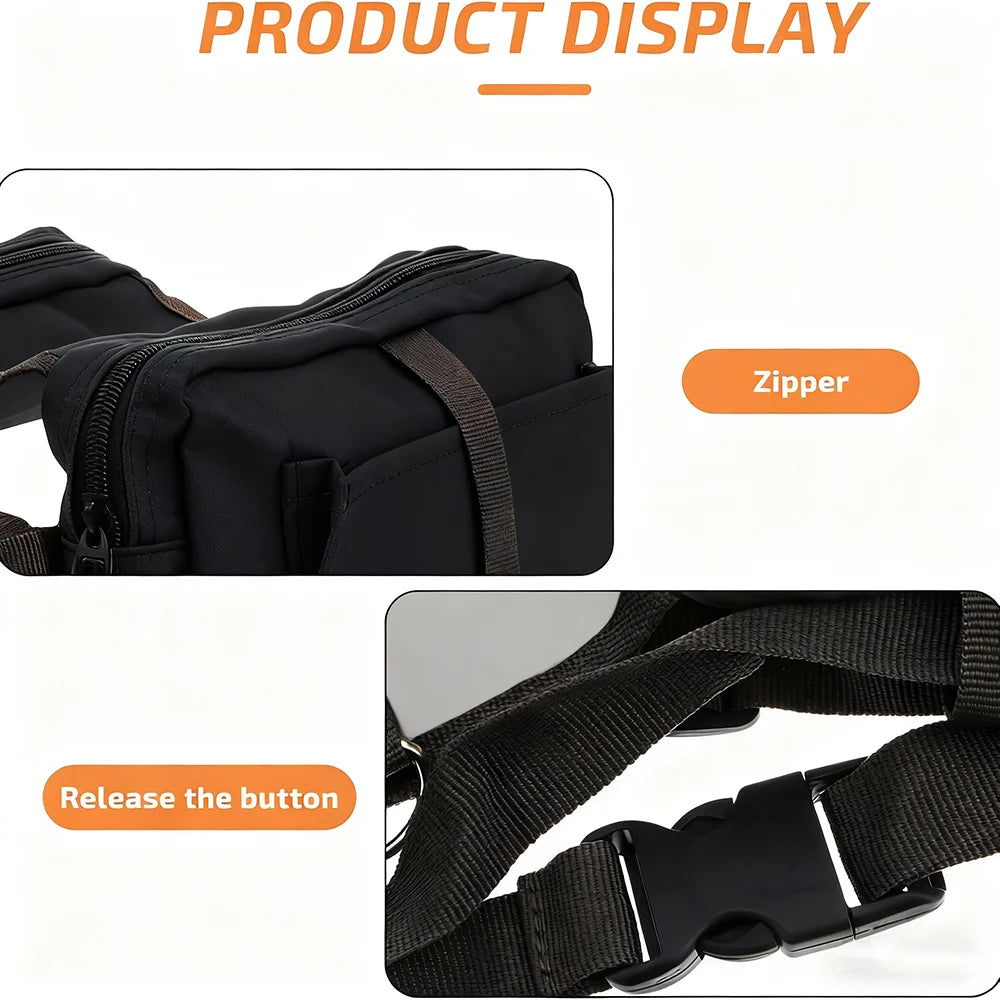 Dog Backpack for Everyday Use Saddle Bag Canvas Vest Camping Backpacks Khaki Pet