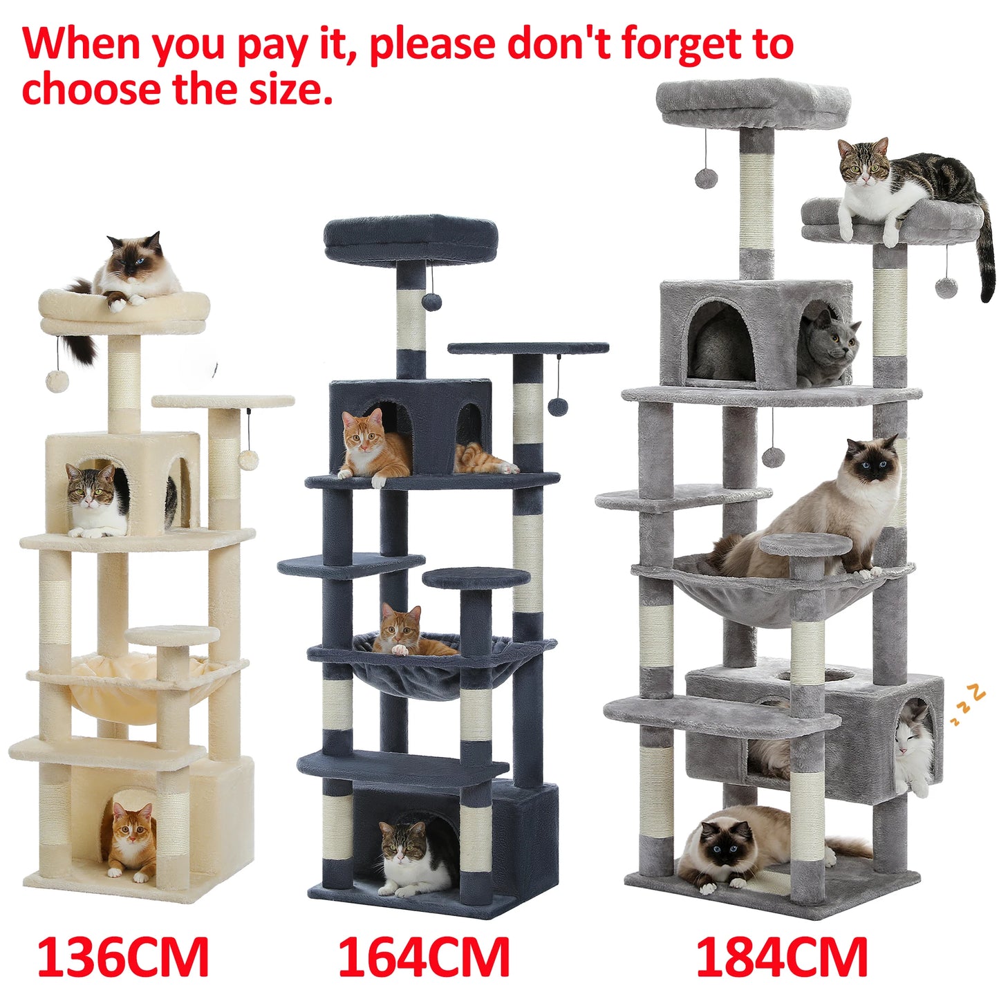 Large Cat Tree  for Indoor Cats  Scratching
