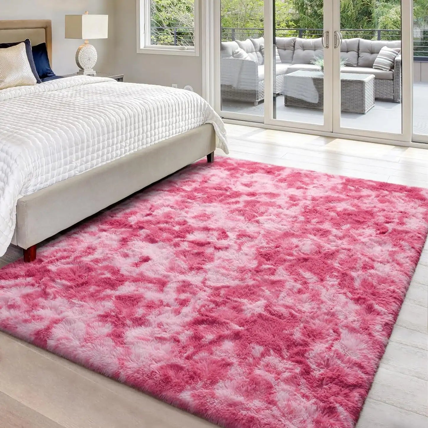 Tie Dye Velvet  Rug Fluffy Carpet For Living Room